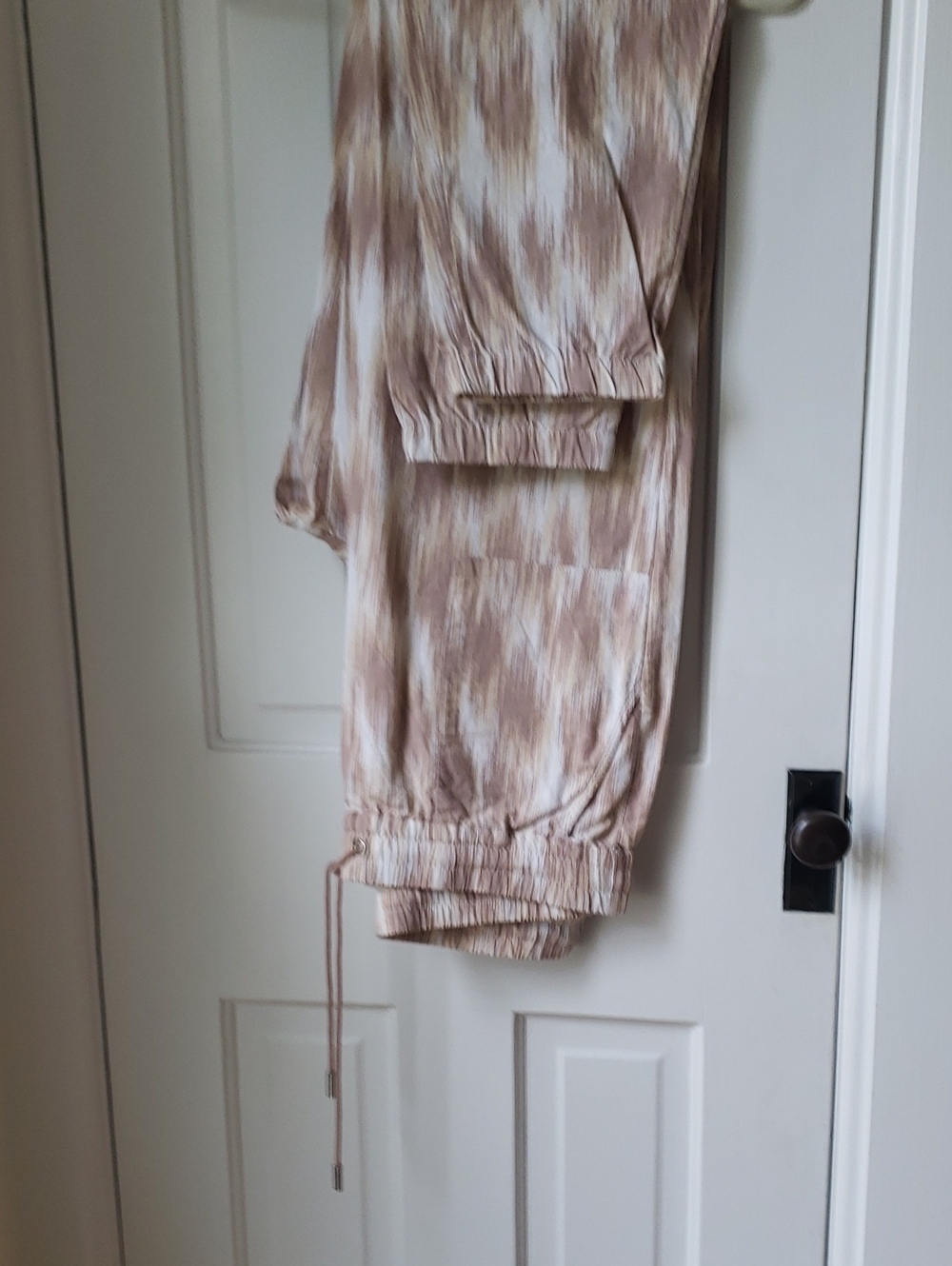 Light Brown & Cream Printed Jogger Pants